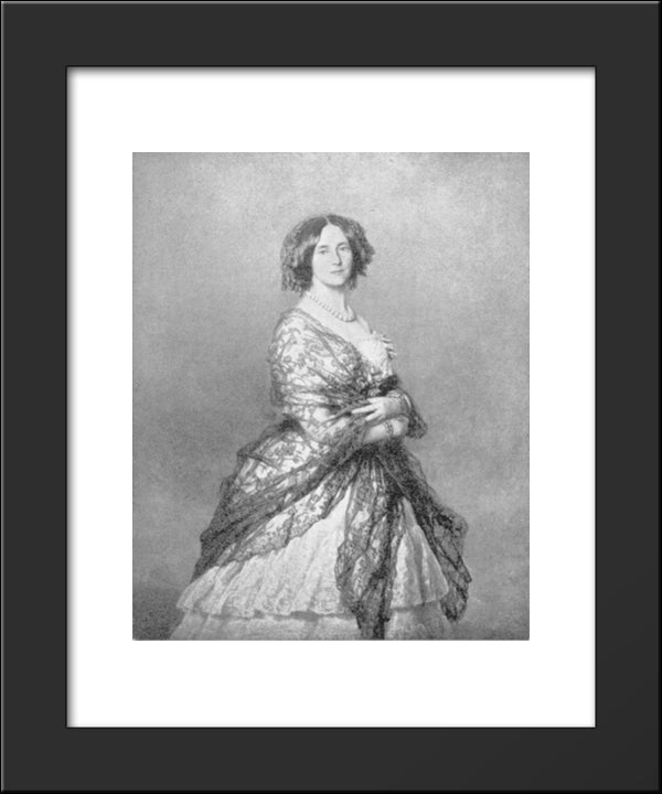 Kaiserin Auguste 20x24 Black Modern Wood Framed Art Print Poster by Winterhalter, Franz Xaver