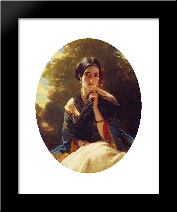 Leonilla Wittgenstein 20x24 Black Modern Wood Framed Art Print Poster by Winterhalter, Franz Xaver