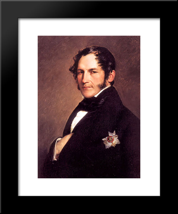 Leopold I 20x24 Black Modern Wood Framed Art Print Poster by Winterhalter, Franz Xaver