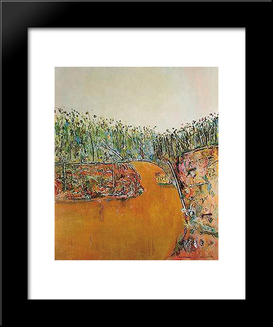Landscape With Goose 20x24 Black Modern Wood Framed Art Print Poster by Williams, Fred