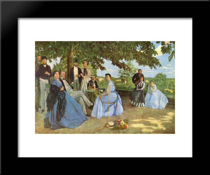 Family Reunion 20x24 Black Modern Wood Framed Art Print Poster by Bazille, Frederic