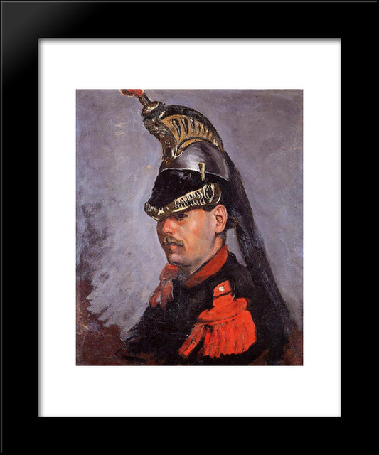 Portrait Of Alphonse Tissie 20x24 Black Modern Wood Framed Art Print Poster by Bazille, Frederic