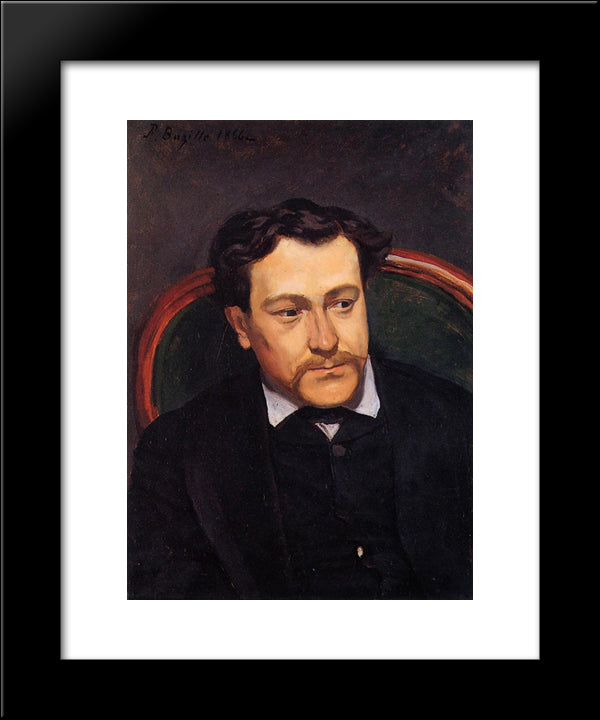 Portrait Of Edouard Blau 20x24 Black Modern Wood Framed Art Print Poster by Bazille, Frederic