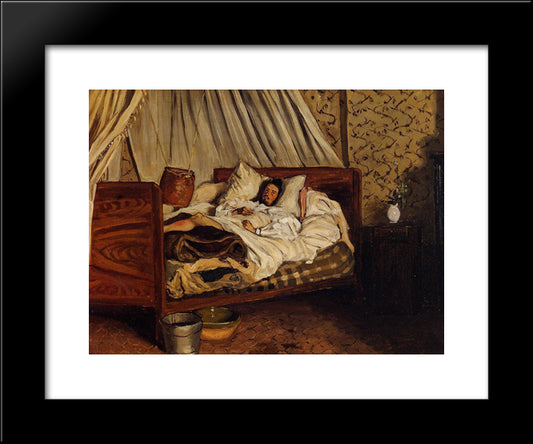 The Improvised Field-Hospital 20x24 Black Modern Wood Framed Art Print Poster by Bazille, Frederic