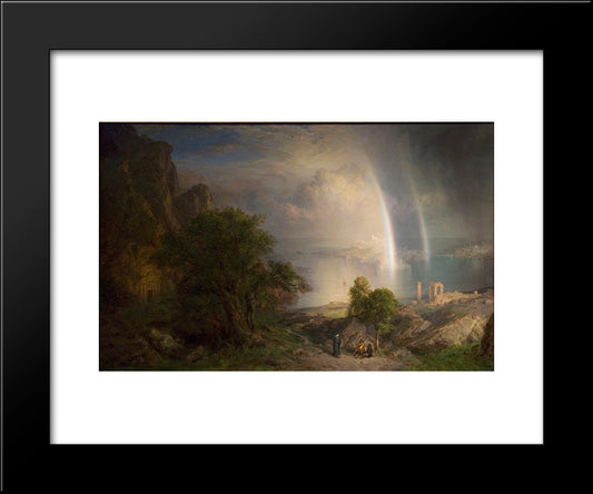 Aegean Sea 20x24 Black Modern Wood Framed Art Print Poster by Church, Frederic Edwin