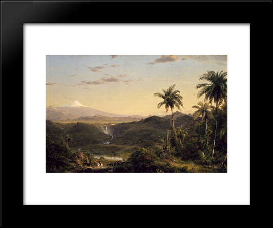 Cotopaxi 20x24 Black Modern Wood Framed Art Print Poster by Church, Frederic Edwin