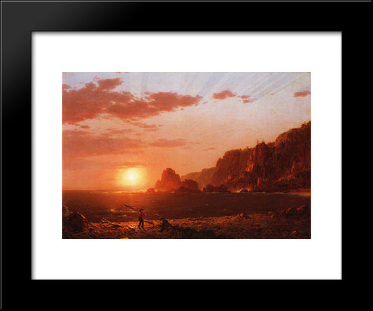 Grand Manan Island, Bay Of Fundy 20x24 Black Modern Wood Framed Art Print Poster by Church, Frederic Edwin