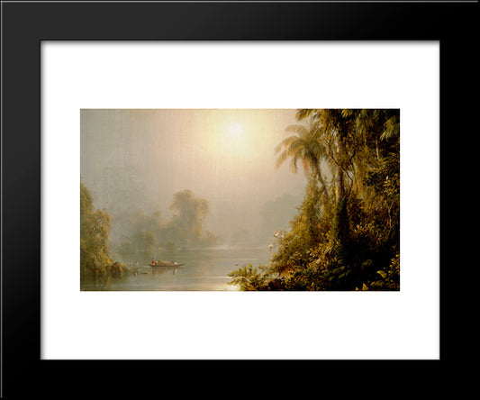 Morning In The Tropics 20x24 Black Modern Wood Framed Art Print Poster by Church, Frederic Edwin