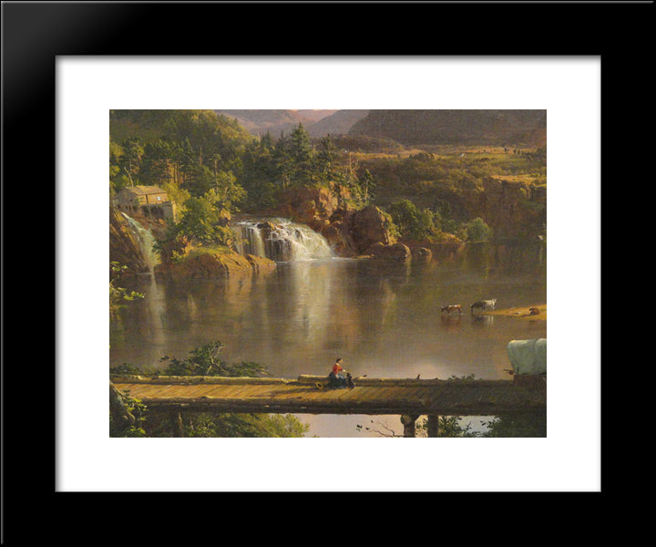 New England Scenery (Detail) 20x24 Black Modern Wood Framed Art Print Poster by Church, Frederic Edwin