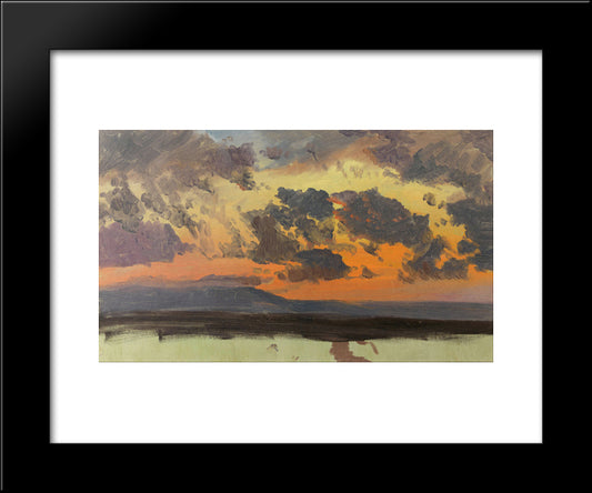 Sky At Sunset, Jamaica, West Indies 20x24 Black Modern Wood Framed Art Print Poster by Church, Frederic Edwin