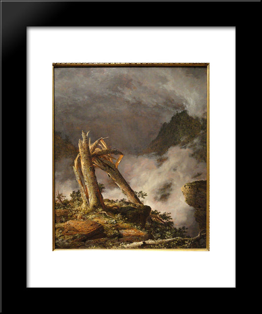 Storm In The Mountains 20x24 Black Modern Wood Framed Art Print Poster by Church, Frederic Edwin