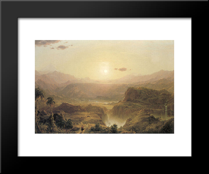 The Andes Of Ecuador 20x24 Black Modern Wood Framed Art Print Poster by Church, Frederic Edwin