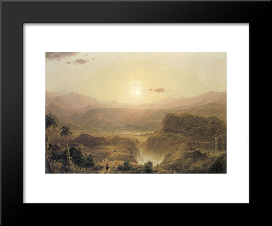 The Andes Of Ecuador 20x24 Black Modern Wood Framed Art Print Poster by Church, Frederic Edwin