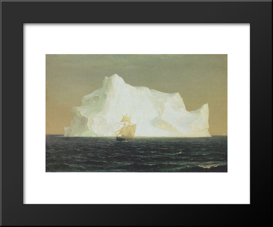 The Iceberg 20x24 Black Modern Wood Framed Art Print Poster by Church, Frederic Edwin