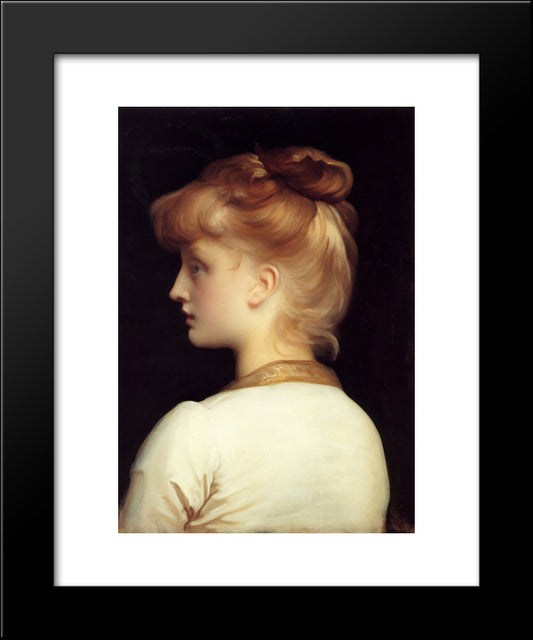 A Girl 20x24 Black Modern Wood Framed Art Print Poster by Leighton, Frederic