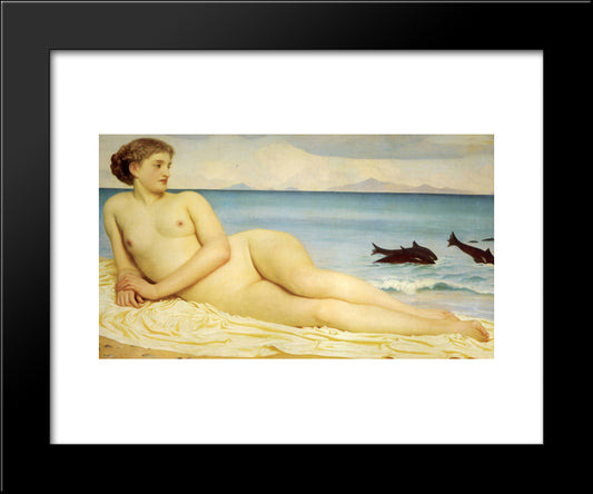 Actaea, The Nymph Of The Shore 20x24 Black Modern Wood Framed Art Print Poster by Leighton, Frederic