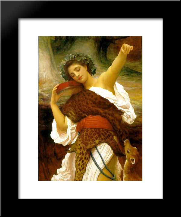 Bacchante 20x24 Black Modern Wood Framed Art Print Poster by Leighton, Frederic