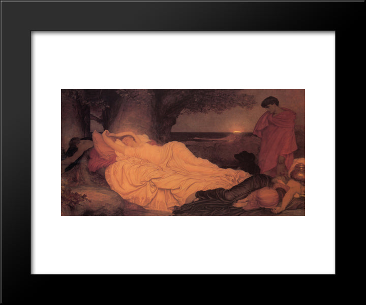 Cymon And Iphigenia 20x24 Black Modern Wood Framed Art Print Poster by Leighton, Frederic