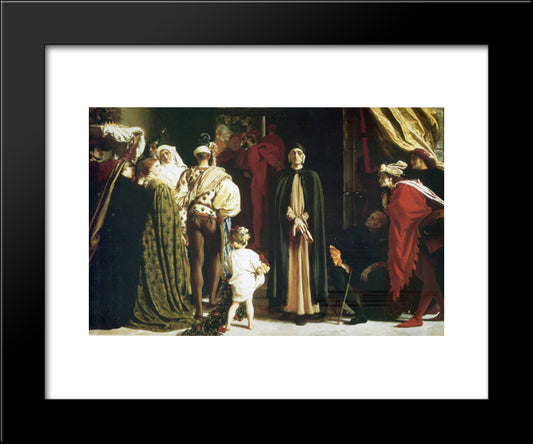 Dante In Exile 20x24 Black Modern Wood Framed Art Print Poster by Leighton, Frederic