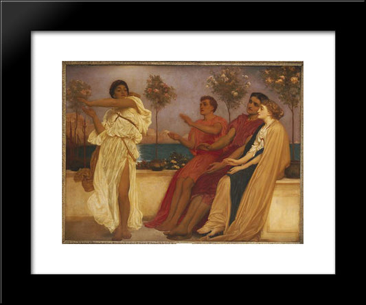 Greek Girl Dancing 20x24 Black Modern Wood Framed Art Print Poster by Leighton, Frederic