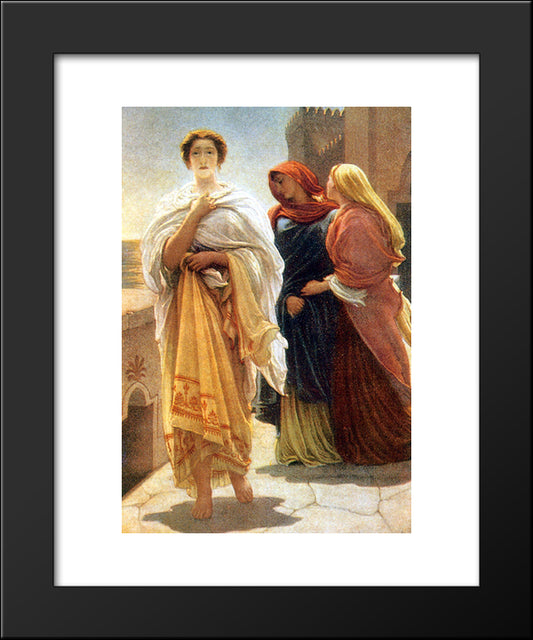 Helen On The Walls Of Troy 20x24 Black Modern Wood Framed Art Print Poster by Leighton, Frederic