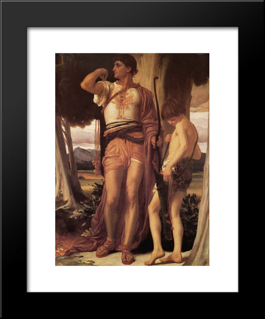 Jonathan'S Token To David 20x24 Black Modern Wood Framed Art Print Poster by Leighton, Frederic