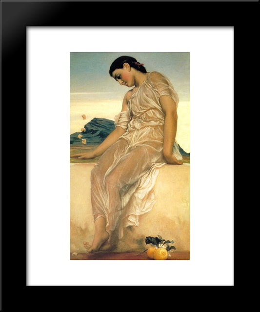 Knucklebones 20x24 Black Modern Wood Framed Art Print Poster by Leighton, Frederic