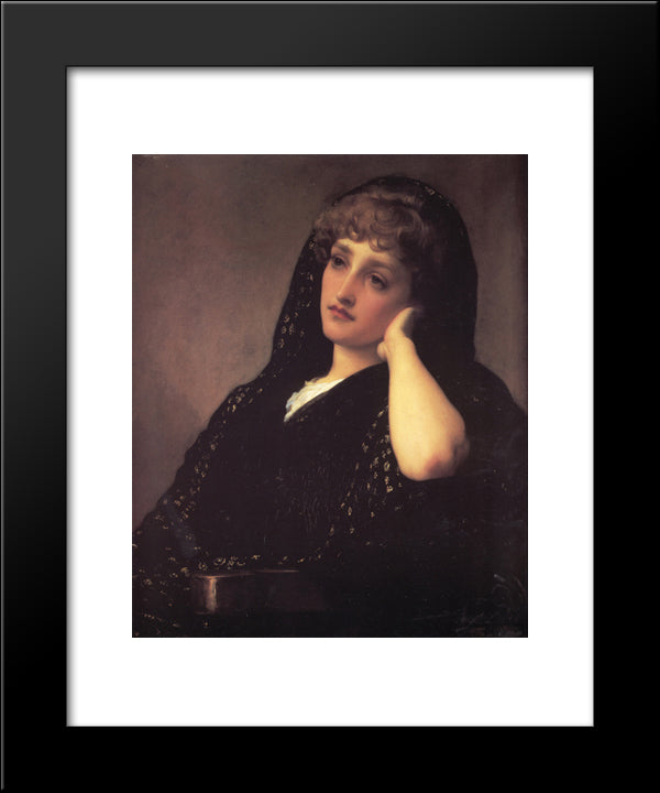 Memories 20x24 Black Modern Wood Framed Art Print Poster by Leighton, Frederic