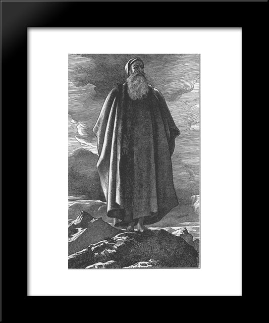 Moses Views The Promised Land 20x24 Black Modern Wood Framed Art Print Poster by Leighton, Frederic