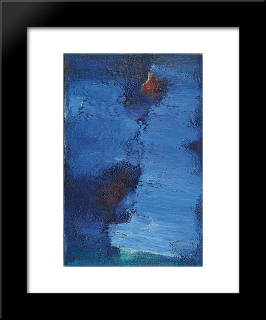 Untitled (Blue Field) 20x24 Black Modern Wood Framed Art Print Poster by Thursz, Frederic Matys