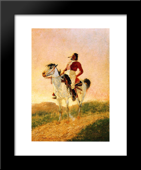 Modern Comanche 20x24 Black Modern Wood Framed Art Print Poster by Remington, Frederic