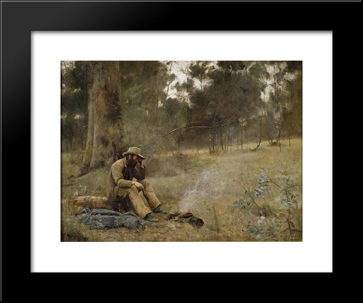 Down On His Luck 20x24 Black Modern Wood Framed Art Print Poster by McCubbin, Frederick