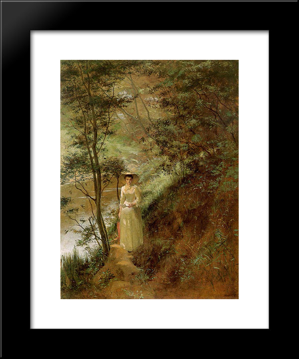 The Letter 20x24 Black Modern Wood Framed Art Print Poster by McCubbin, Frederick