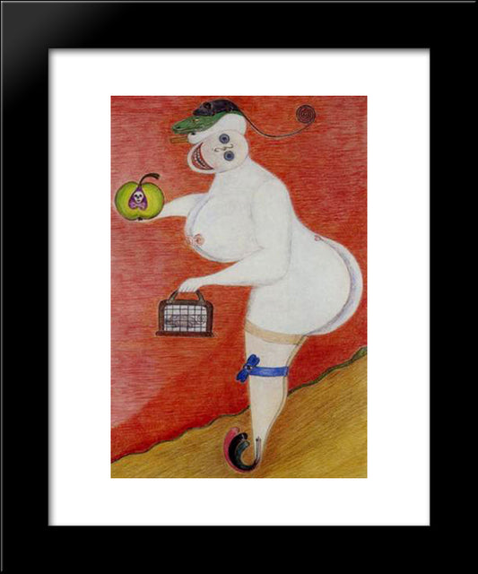 Die Mondmoderne Eva 20x24 Black Modern Wood Framed Art Print Poster by Schroder Sonnenstern, Friedrich