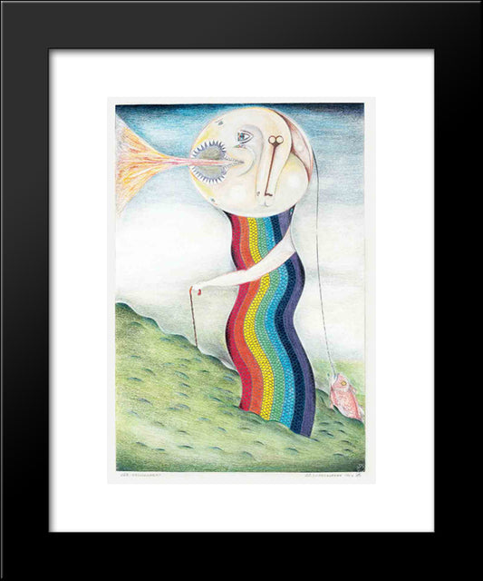 The Mass Demon 20x24 Black Modern Wood Framed Art Print Poster by Schroder Sonnenstern, Friedrich