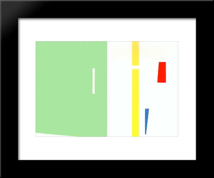 [Season'S Greeting Card] 20x24 Black Modern Wood Framed Art Print Poster by Vordemberge Gildewart, Friedrich