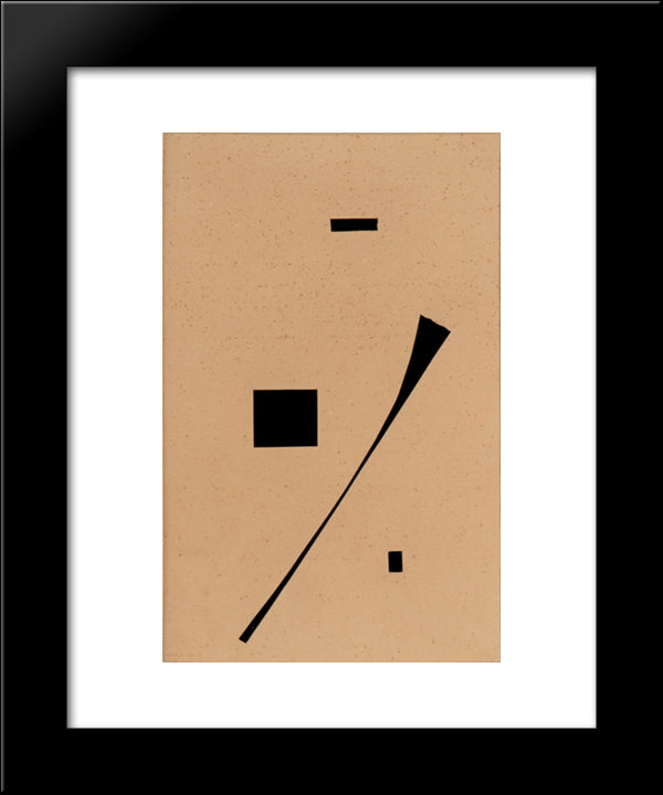 Collage No. 2 20x24 Black Modern Wood Framed Art Print Poster by Vordemberge Gildewart, Friedrich
