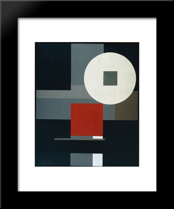 Composition No. 15 20x24 Black Modern Wood Framed Art Print Poster by Vordemberge Gildewart, Friedrich