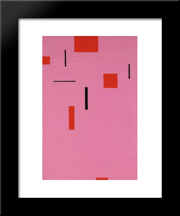 Composition No. 204 20x24 Black Modern Wood Framed Art Print Poster by Vordemberge Gildewart, Friedrich