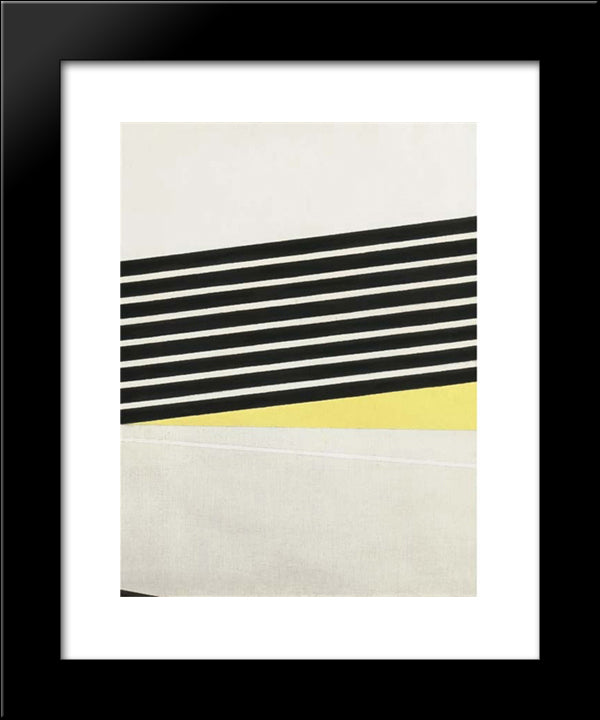 Composition No. 56 20x24 Black Modern Wood Framed Art Print Poster by Vordemberge Gildewart, Friedrich