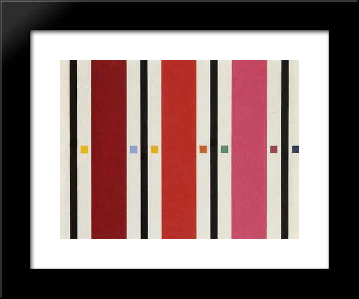 Unknown Title 20x24 Black Modern Wood Framed Art Print Poster by Vordemberge Gildewart, Friedrich