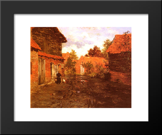 After The Rain 20x24 Black Modern Wood Framed Art Print Poster by Thaulow, Frits