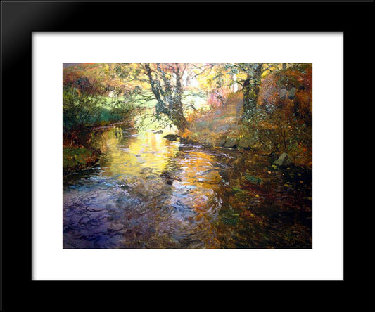 At Quimperle 20x24 Black Modern Wood Framed Art Print Poster by Thaulow, Frits