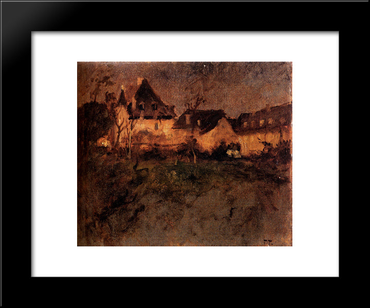 Beaulieu 20x24 Black Modern Wood Framed Art Print Poster by Thaulow, Frits