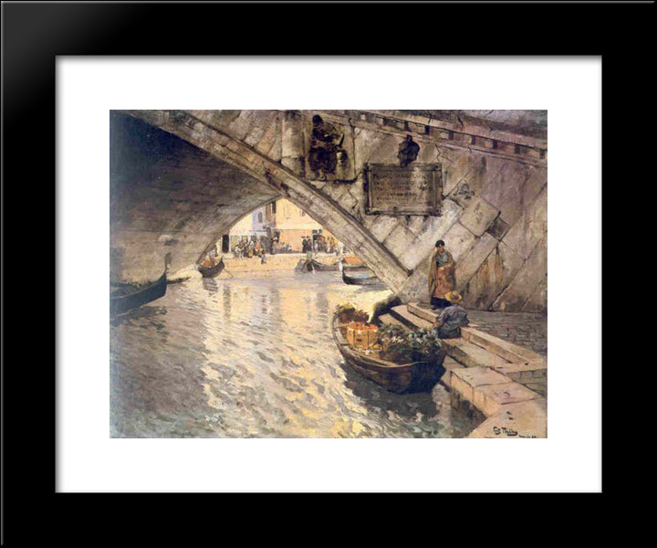 Rialto 20x24 Black Modern Wood Framed Art Print Poster by Thaulow, Frits