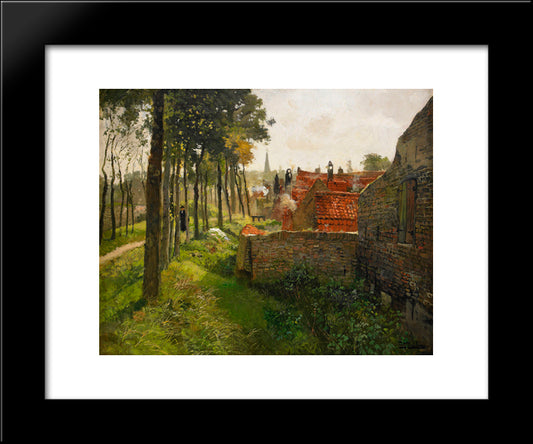 The Priest 20x24 Black Modern Wood Framed Art Print Poster by Thaulow, Frits