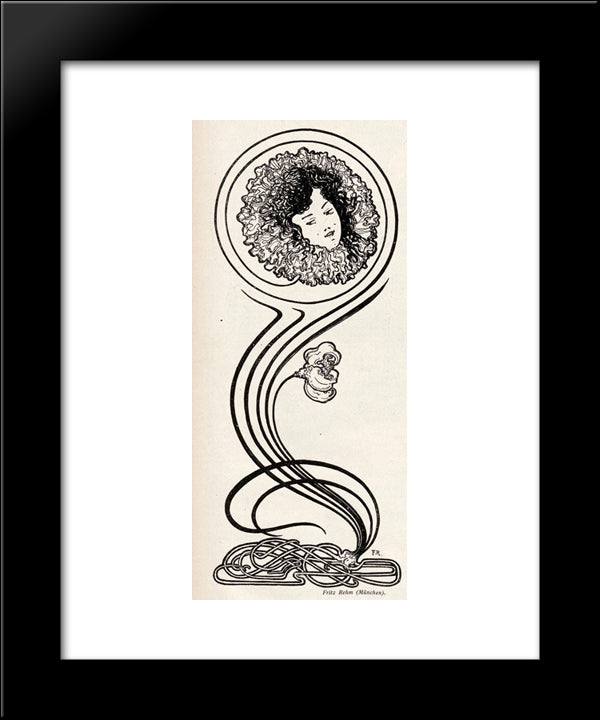 Jugend Magazine 20x24 Black Modern Wood Framed Art Print Poster by Rehm, Fritz