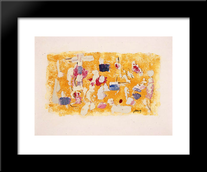 Abstrakte Komposition 20x24 Black Modern Wood Framed Art Print Poster by Winter, Fritz