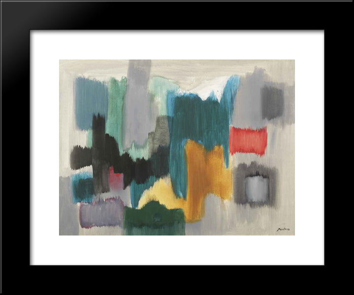Felder 20x24 Black Modern Wood Framed Art Print Poster by Winter, Fritz