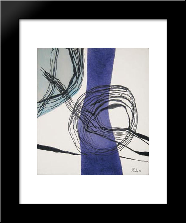 Kreisend Vor Violett 20x24 Black Modern Wood Framed Art Print Poster by Winter, Fritz